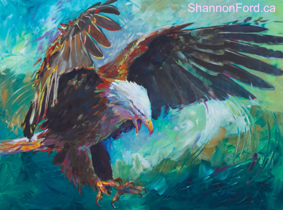 Shannon Ford, painting of Black Tail Doe Deer, Blue Deer