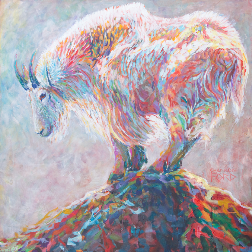 mountain goat painting, shannon ford
